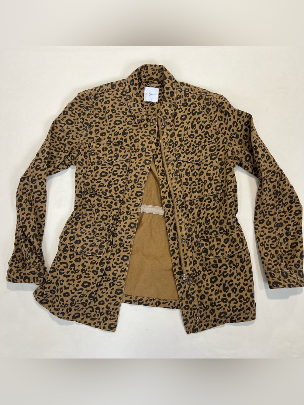 Carly Jean Los Angeles Tan Leopard Jacket